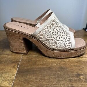 Lucky Brand Shoes Womens 11 Sandals Talvy Macrame Platforms Chunky Mules NEW
